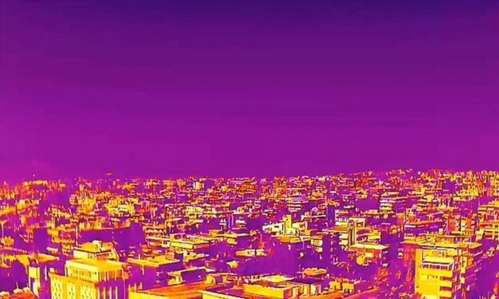 Καύσωνας: Η θερμική κάμερα πάνω από την Αθήνα